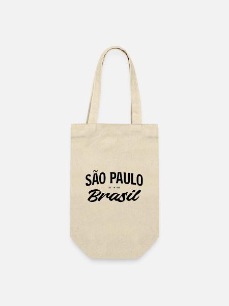 Sao Paulo Brasil Schriftzug - Geschenkbeutel für Flaschen - Natur