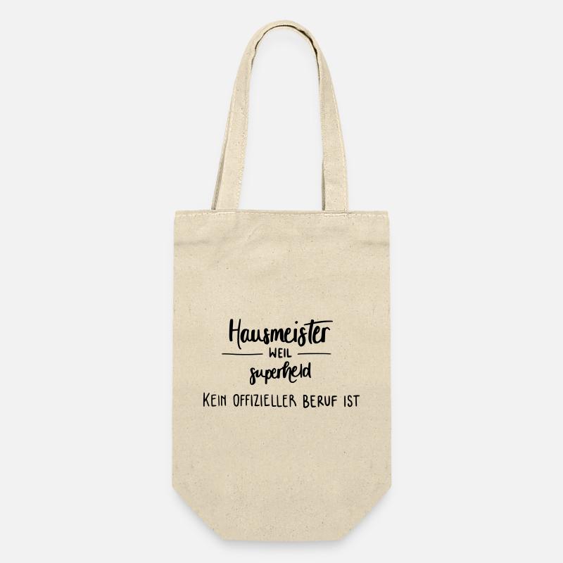 Hausmeister - Superheld! - Geschenkbeutel für Flaschen - Natur