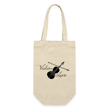 Violin love - Gift Bag for Bottles - nature - Front