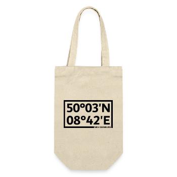Neu-Isenburg Koordinaten - Geschenkbeutel für Flaschen - Natur - Vorne