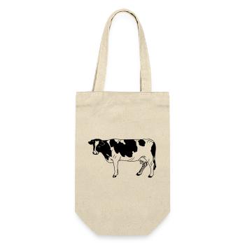 Cow black-furred, dairy breed - Gift Bag for Bottles - nature - Front