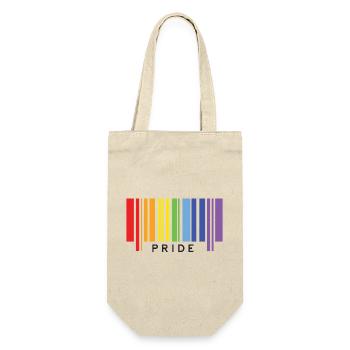 LGBTQ+ Stolz. - Geschenkbeutel für Flaschen - Natur - Vorne