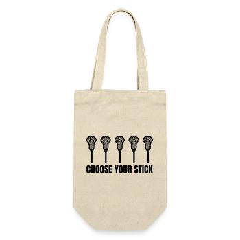 Choose your lacrosse stick - Gift Bag for Bottles - nature - Front