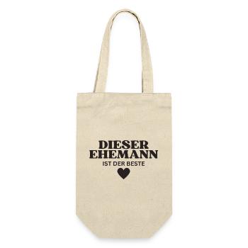 Dieser Ehemann ist der Beste - Geschenkbeutel für Flaschen - Natur - Vorne