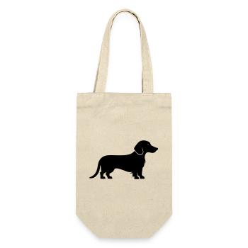Dachshund Dackel - Gift Bag for Bottles - nature - Front