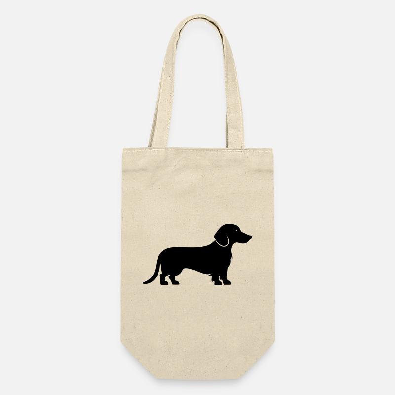 Dachshund Dackel - Geschenkbeutel für Flaschen - Natur
