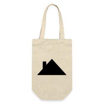 Dach - Geschenkbeutel für Flaschen - Natur - Vorne