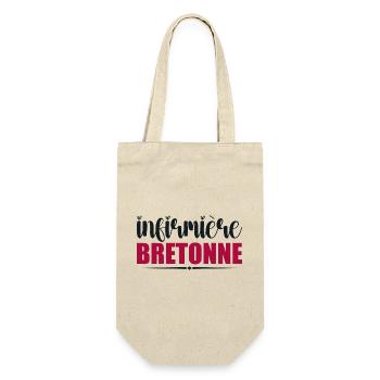 Infirmière Bretonne | Idée cadeau femme | Bretagne - Sac à bouteille - nature - Devant