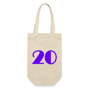 20. 20 YEARS. 20th ANNIVERSARY. 20TH ANNIVERSARY. - Gift Bag for Bottles - nature - Front
