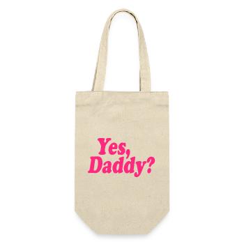 Yes daddy - Geschenkbeutel für Flaschen - Natur - Vorne