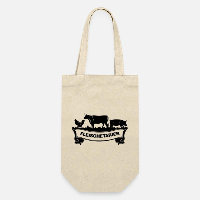 Fleischetarier Fleischliebhaber Shirt - Geschenkbeutel für Flaschen - Natur