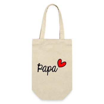 DAD. FATHER'S DAY. HAPPY FATHER'S DAY. HAPPY BIRTHDAY. - Gift Bag for Bottles - nature - Front