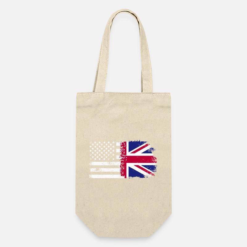 Grunge US UK Flag Mashup - Gift Bag for Bottles - nature