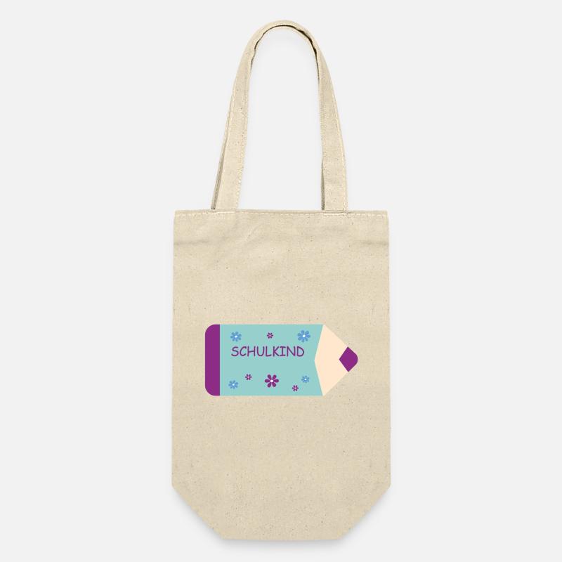 Crayon de couleur - menthe pourpre avec des fleurs - écolier - Sac à bouteille - nature