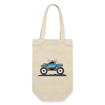 Monster Truck Police Blue Yellow - Gift Bag for Bottles - nature - Front