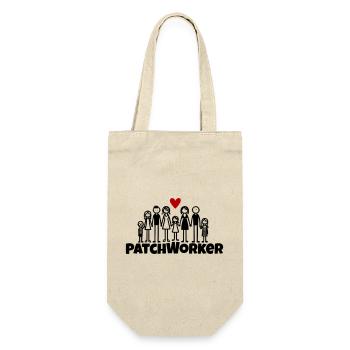 Patchworker2 - Geschenkbeutel für Flaschen - Natur - Vorne