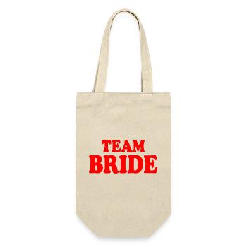 Team bride - Geschenkbeutel für Flaschen - Natur - Vorne