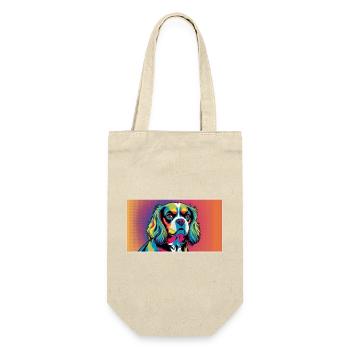 Chien cavalier king charles stylisé - Sac à bouteille - nature - Devant