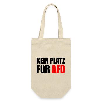 kein platz für afd - Geschenkbeutel für Flaschen - Natur - Vorne