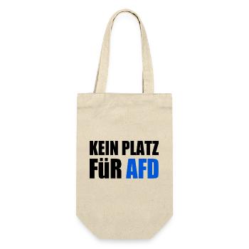 kein platz für afd - Geschenkbeutel für Flaschen - Natur - Vorne