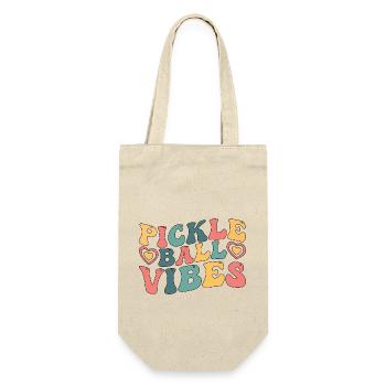 PICKLEBALL VIBES - Geschenkbeutel für Flaschen - Natur - Vorne