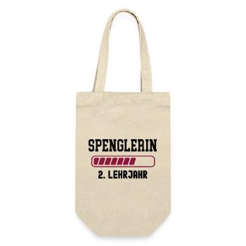 Ausbildung Spenglerin 2. Lehrjahr Spengler Lehre - Geschenkbeutel für Flaschen - Natur - Vorne