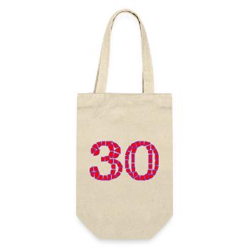 30. 30 YEARS. 30th ANNIVERSARY. 30 YEARS ANNIVERSARY. - Gift Bag for Bottles - nature - Front