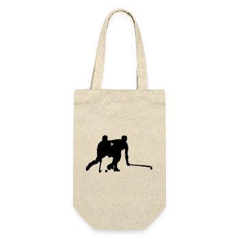 Hockey - Geschenkbeutel für Flaschen - Natur - Vorne