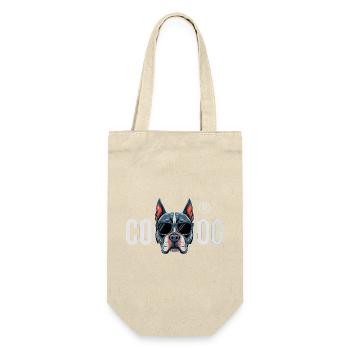 Cool Dog with Sunglasses Streetwear - Gift Bag for Bottles - nature - Front