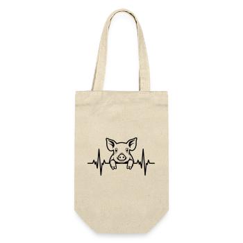 Battement de cœur de cochon – Doux Porcelet - Sac à bouteille - nature - Devant
