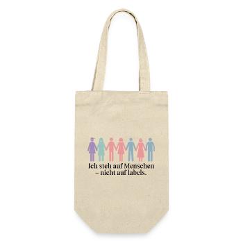 I like people – not labels - Gift Bag for Bottles - nature - Front