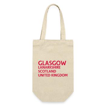 Glasgow – Scotland Textdesign - Sac à bouteille - nature - Devant