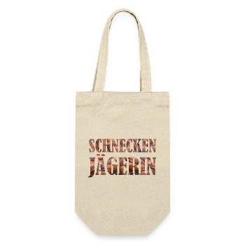 SCHNECKENJäGERIN - Geschenkbeutel für Flaschen - Natur - Vorne