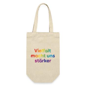 Vielfalt macht uns stärker - Geschenkbeutel für Flaschen - Natur - Vorne