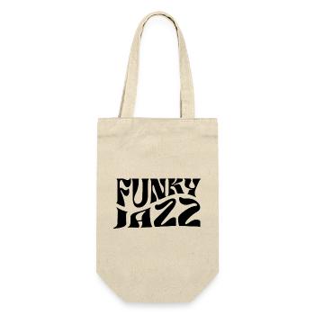 Funky Jazz Musik-Logo-Design - Geschenkbeutel für Flaschen - Natur - Vorne