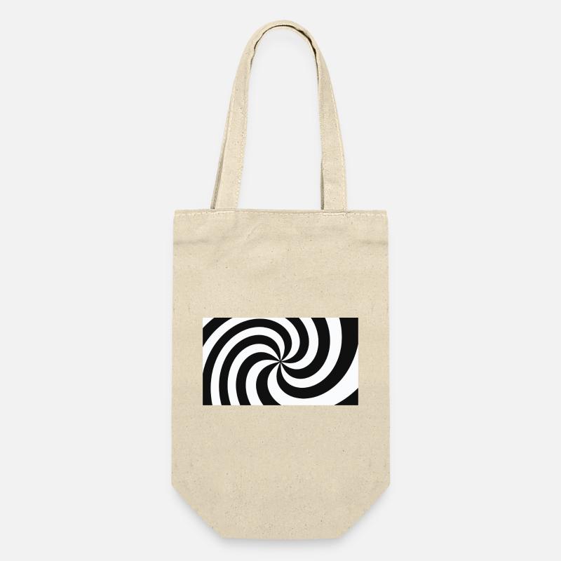 Hypnotic Black and White Hairspring - Gift Bag for Bottles - nature