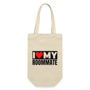 I Love My Roommate Bold Heart Graphic - Gift Bag for Bottles - nature - Front