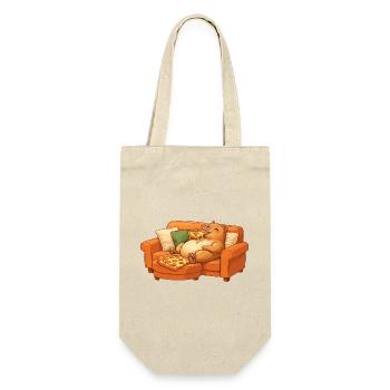 Capybara Sofa Pizza Relaxed Relax Motif - Gift Bag for Bottles - nature - Front