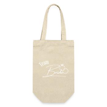 Team Bride - Geschenkbeutel für Flaschen - Natur - Vorne
