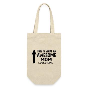So Sieht Eine Tolle Mutter Aus Mama Geschenk - Geschenkbeutel für Flaschen - Natur - Vorne