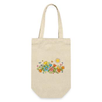 Le printemps fleurit les fleurs et les oiseaux au soleil - Sac à bouteille - nature - Devant