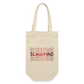 Schulkind Einschulung Schulanfang Erstklässler - Geschenkbeutel für Flaschen - Natur - Vorne