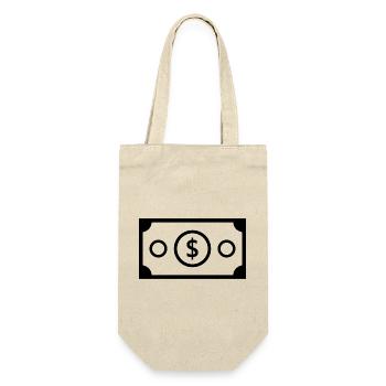 Dollar - Gift Bag for Bottles - nature - Front