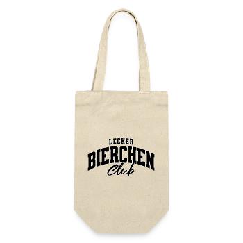 Lecker Bierchen Club - Geschenkbeutel für Flaschen - Natur - Vorne