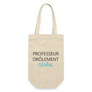 professeur drôlement génial / cadeau professeur - Sac à bouteille - nature - Devant