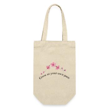 Blütenblätter bogen in rosa Tönen - Geschenkbeutel für Flaschen - Natur - Vorne