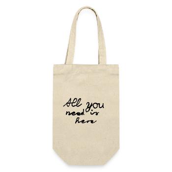 All you need - Geschenkbeutel für Flaschen - Natur - Vorne