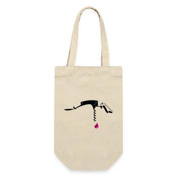 Couteau de serveur avec des gouttes - Sac à bouteille - nature - Devant