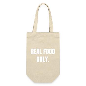 REAL FOOD ONLY | Carnivore Meat Based Lifestlye - Gift Bag for Bottles - nature - Front