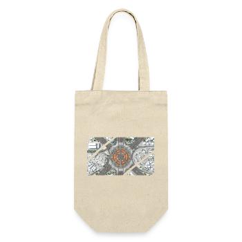 Urban Roundabout Mosaic - Gift Bag for Bottles - nature - Front